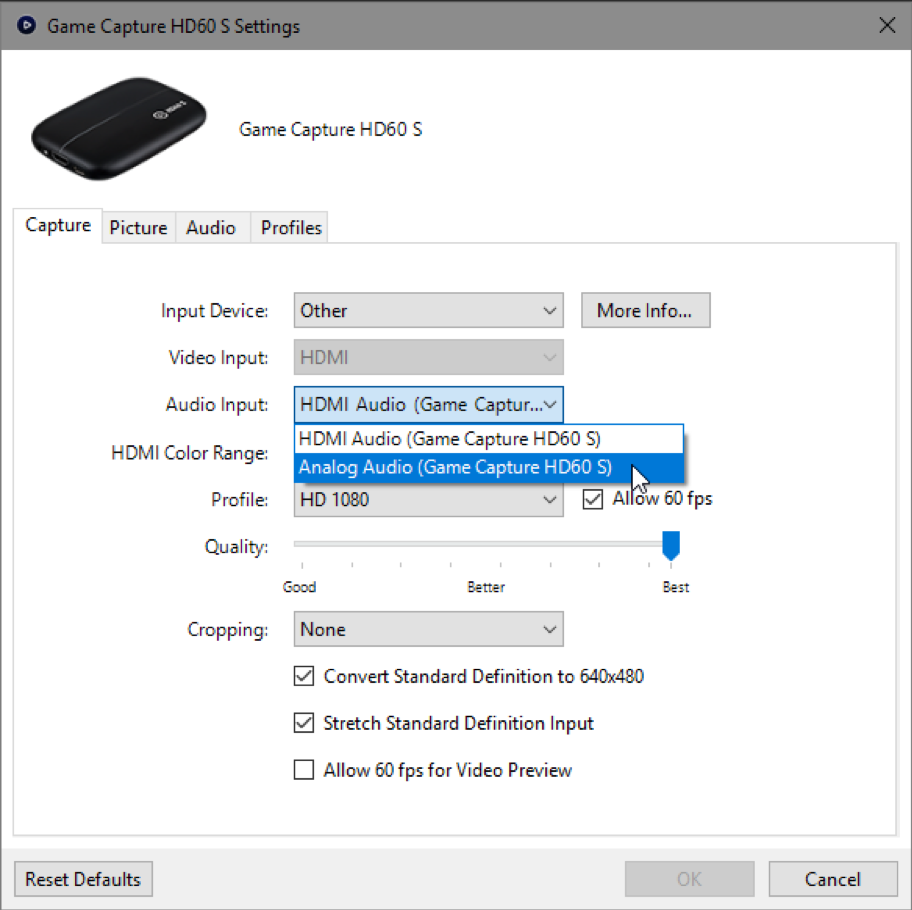 best elgato settings for ps4