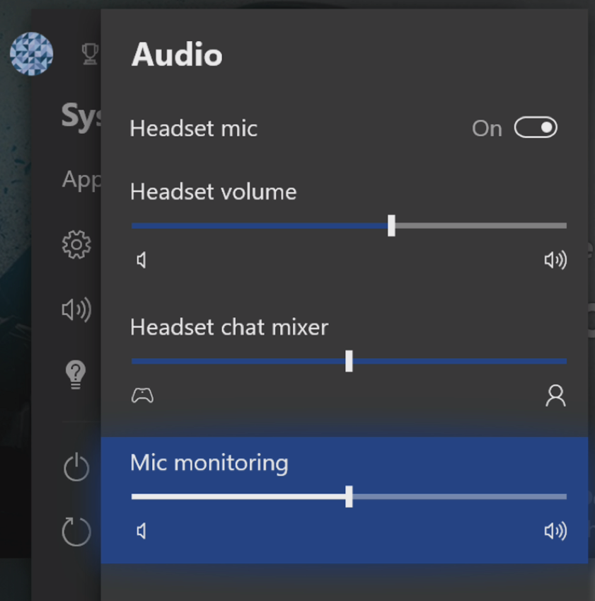 pc headset mic monitoring