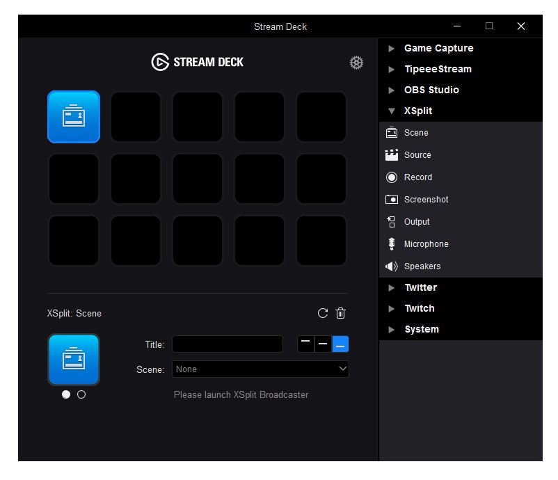 Elgato Stream Deck Xsplit Integration Elgato