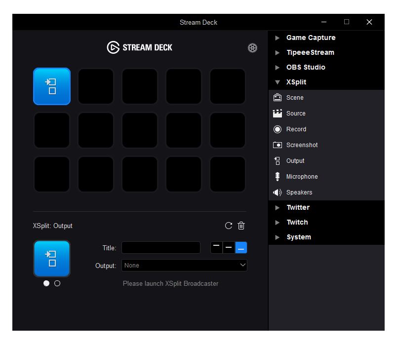 Elgato Stream Deck Xsplit Integration Elgato