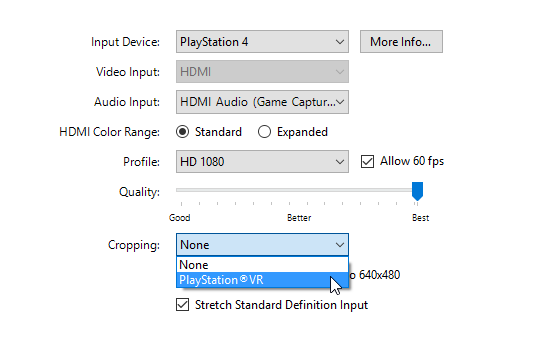 ps4 vr settings