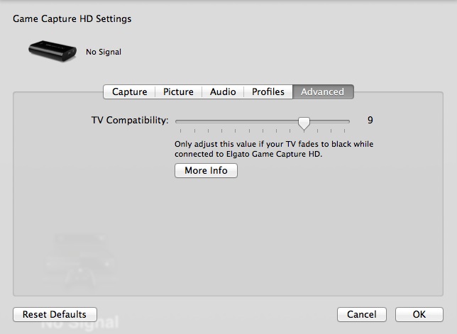 Elgato Game Capture HD Advanced Settings can resolve some playback