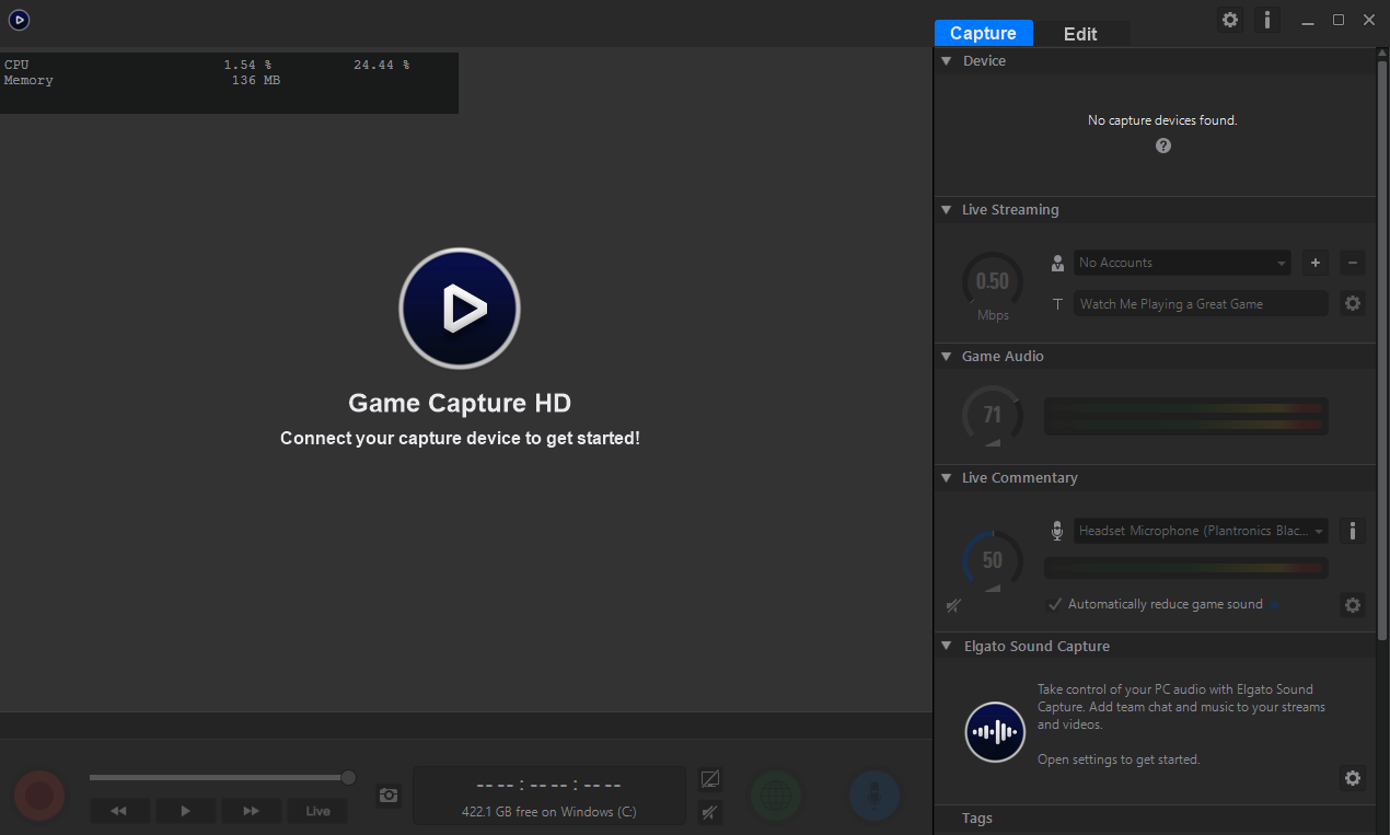 look in skate Transparent Game Capture HD Software - CTRL + SHIFT + ALT + D Displays Special Overlay  – Elgato
