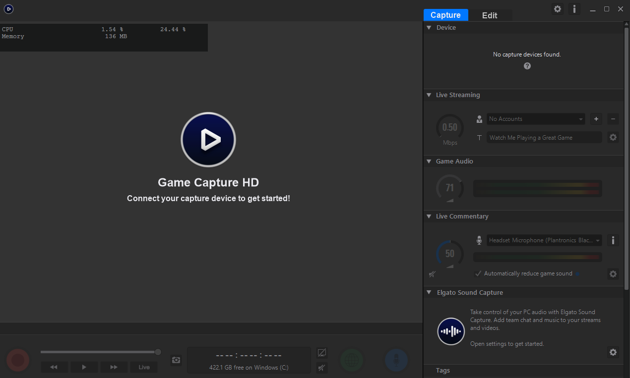 original elgato game capture hd software