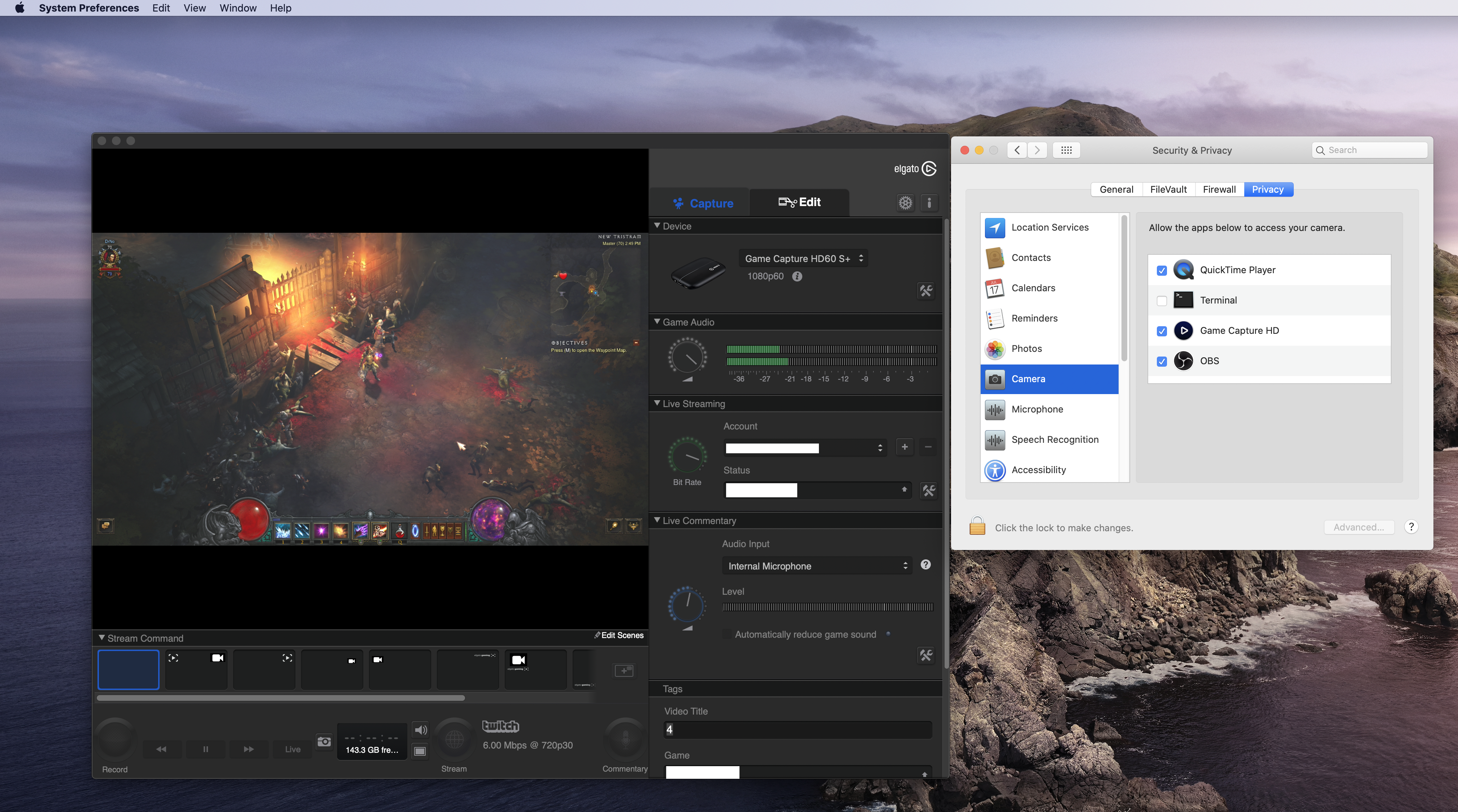 Screen video capture for mac os