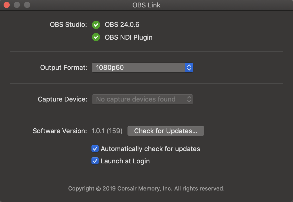 OBS Link is not working with OBS Studio  (or newer) and macOS  Catalina – Elgato