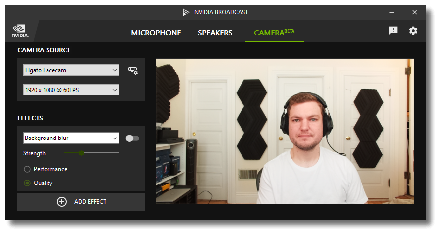 nvidia broadcast low mic