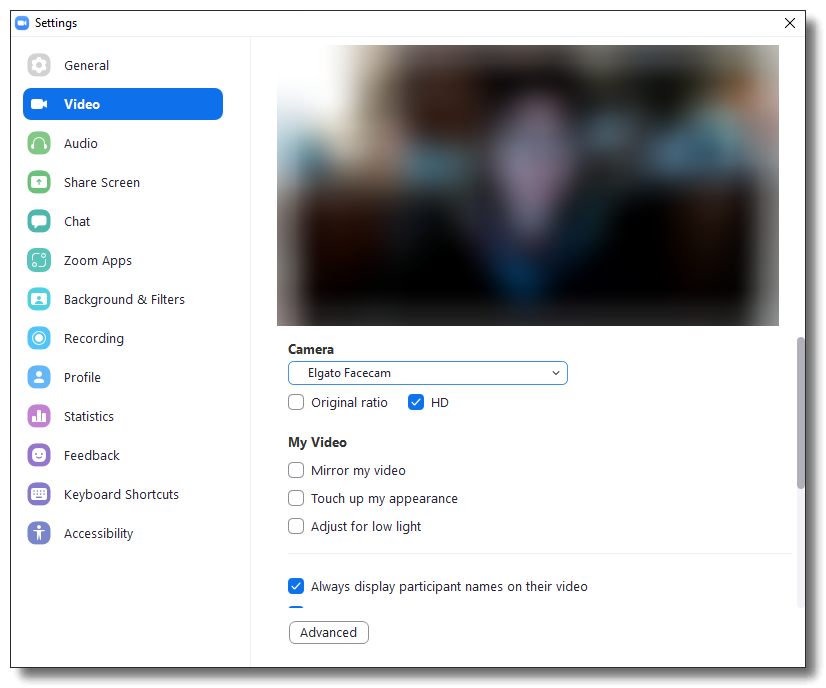 Elgato Facecam — Camera Hub Compact Mode – Elgato